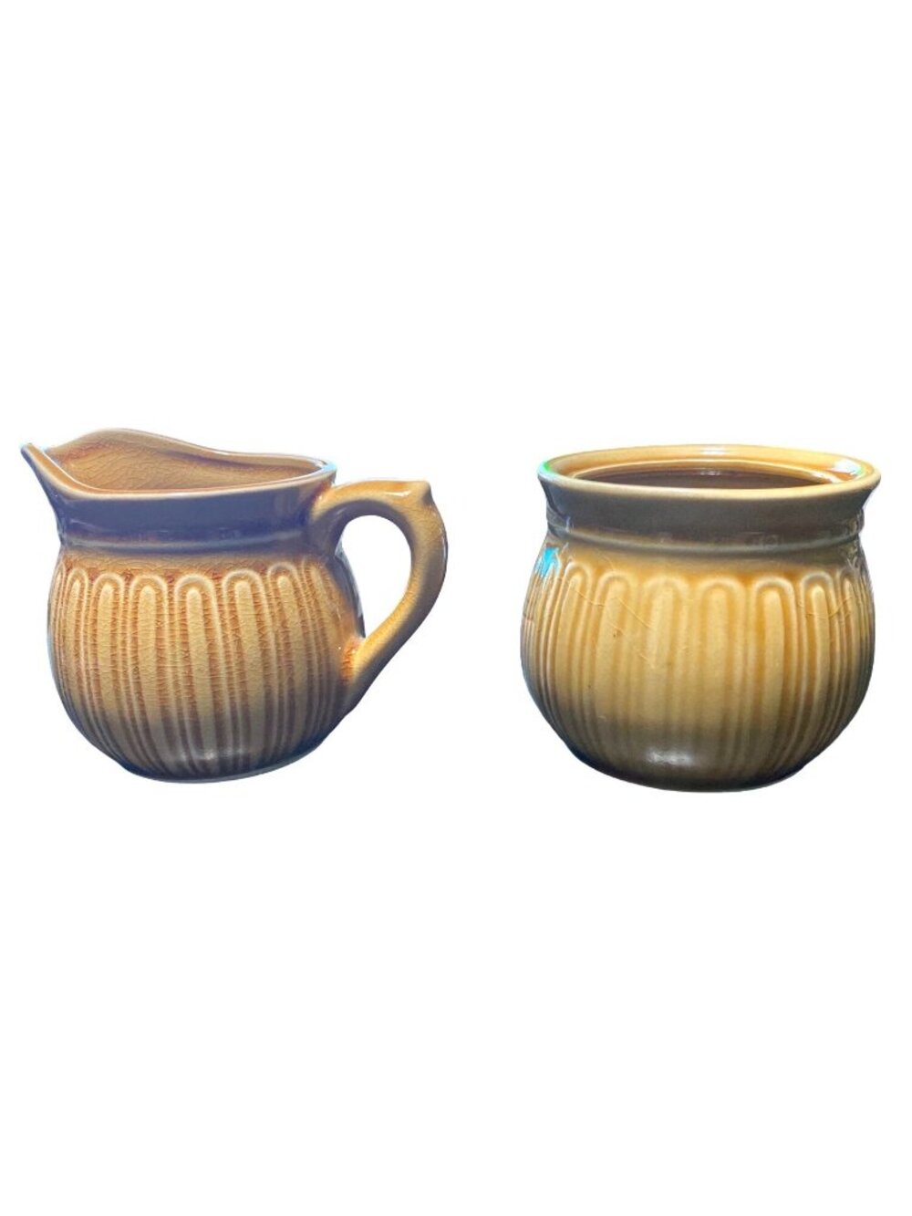 Set of 2 Creamer Sugar Vintage Fred Roberts Co. Ceramic Japan